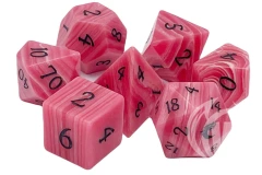 Gemstone Dice - Striped Red Rose