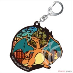Pokemon Kirie Series Glitter Key Ring Charizard (Anime Toy)