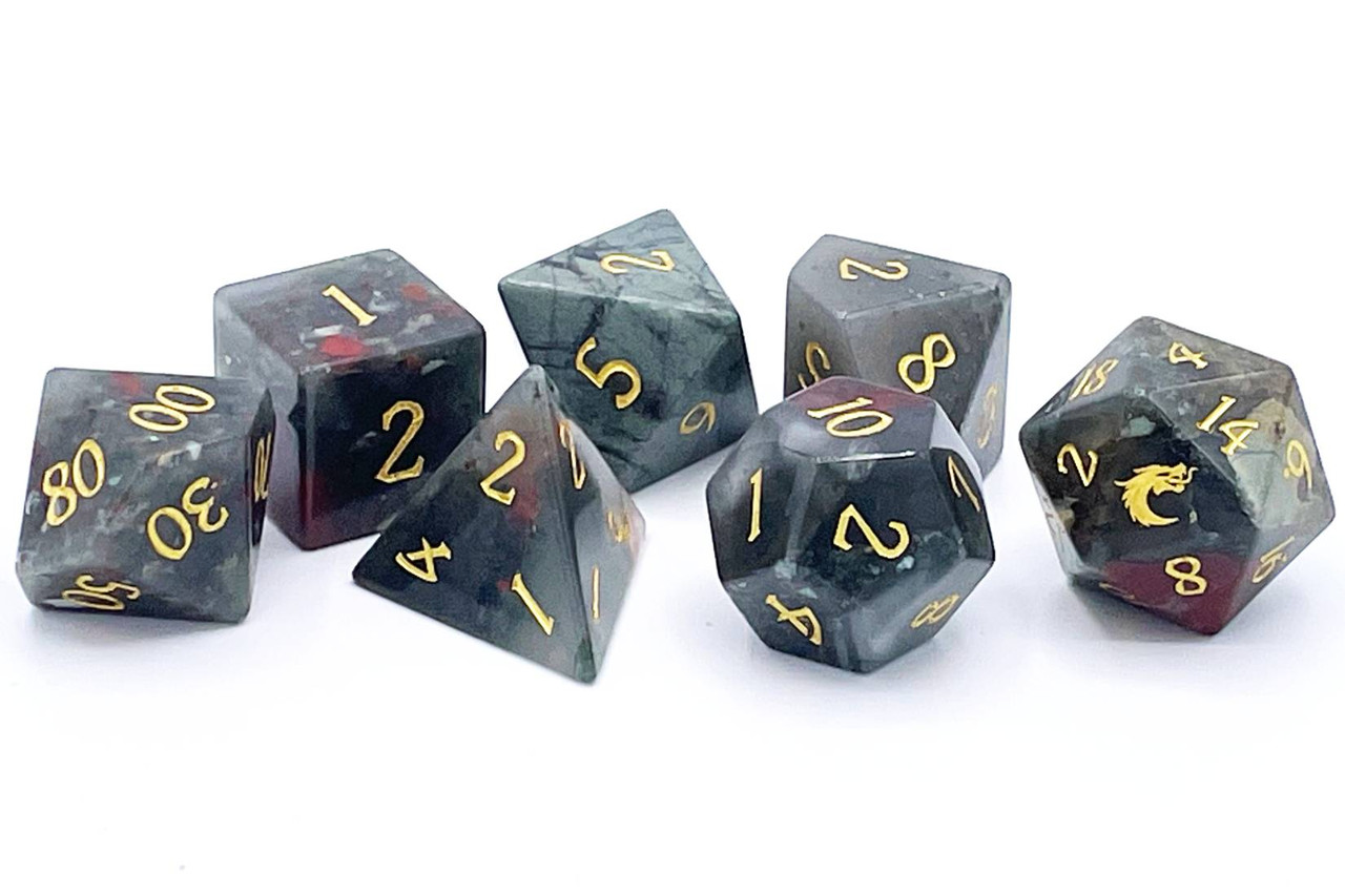 Gemstone Dice - Bloodstone