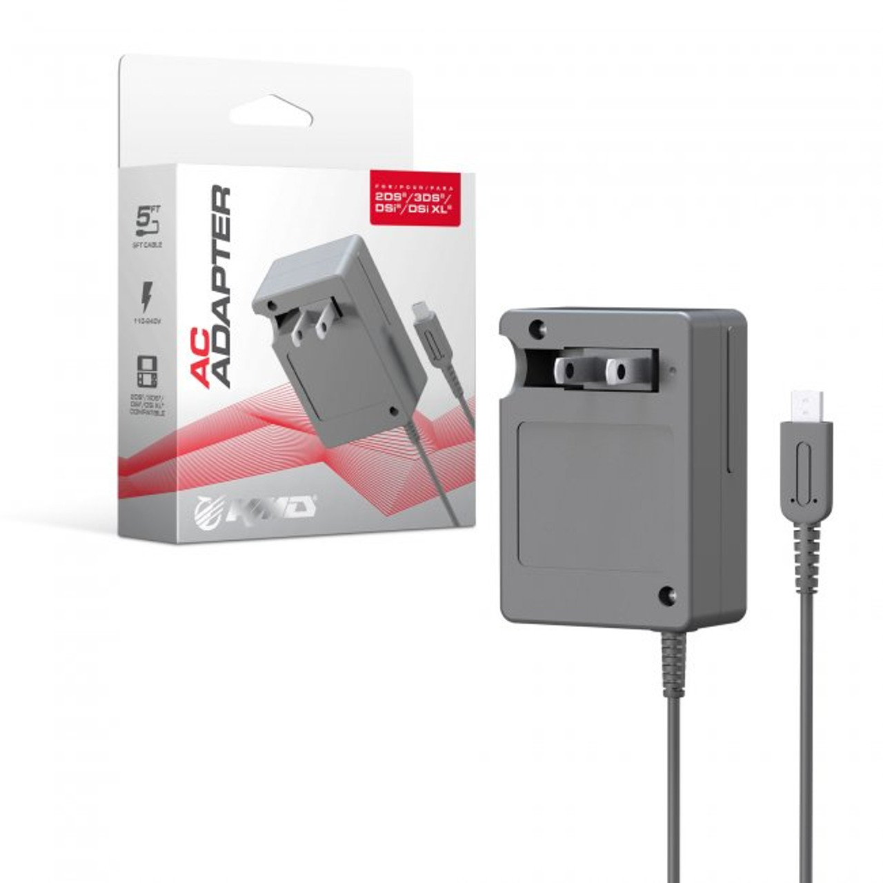 2DS/3DS/New 3DS XL/DSi/DSiXL AC Adapter