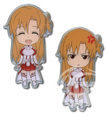 Sword Art Online Happy & Angry Asuna Pin Set