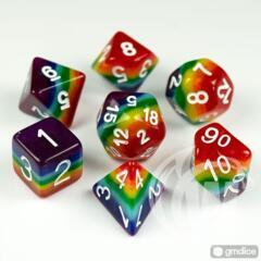 Dice set 7 - Rainbow