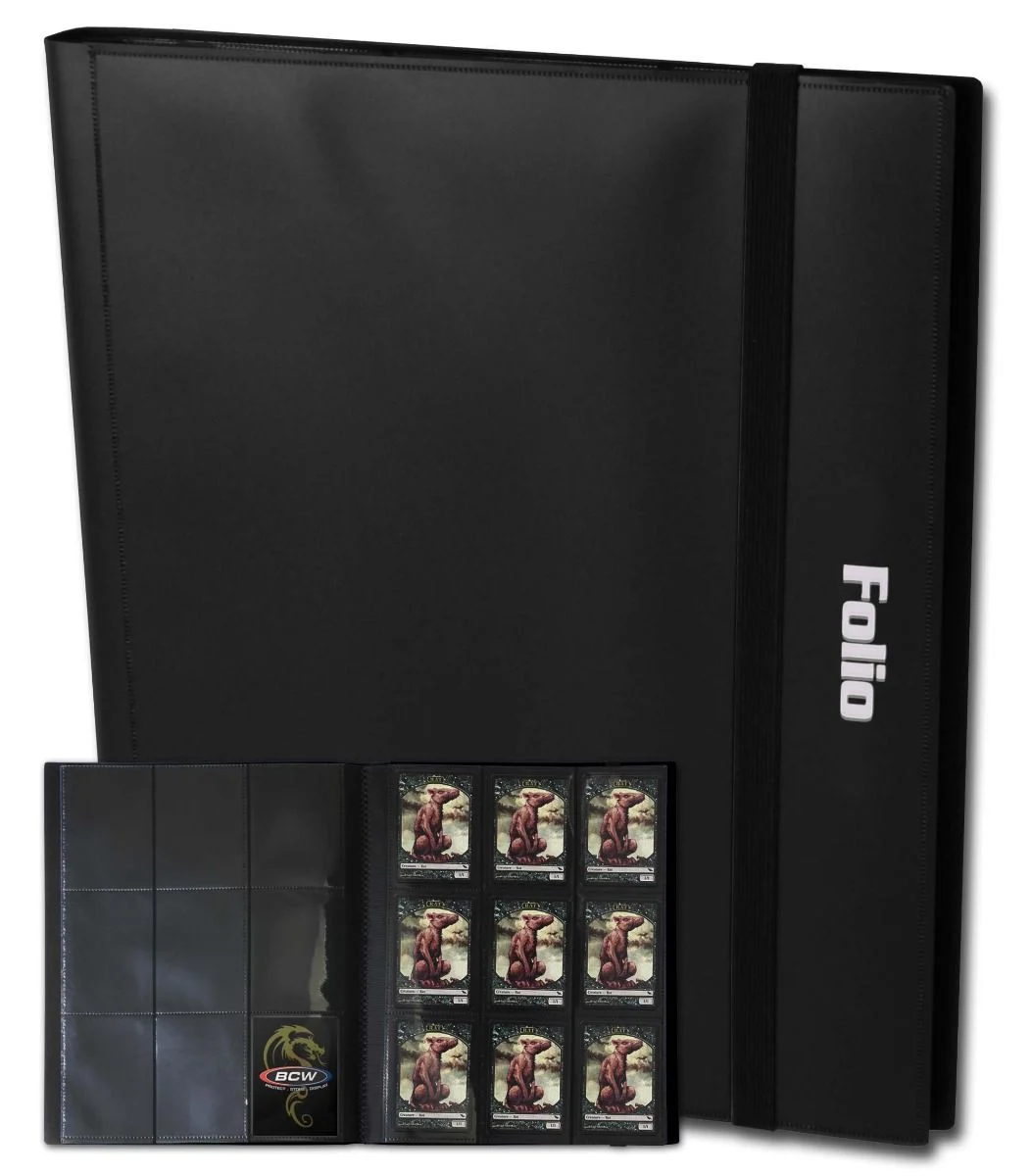 BCW 9 Pocket Folio Binder - Black