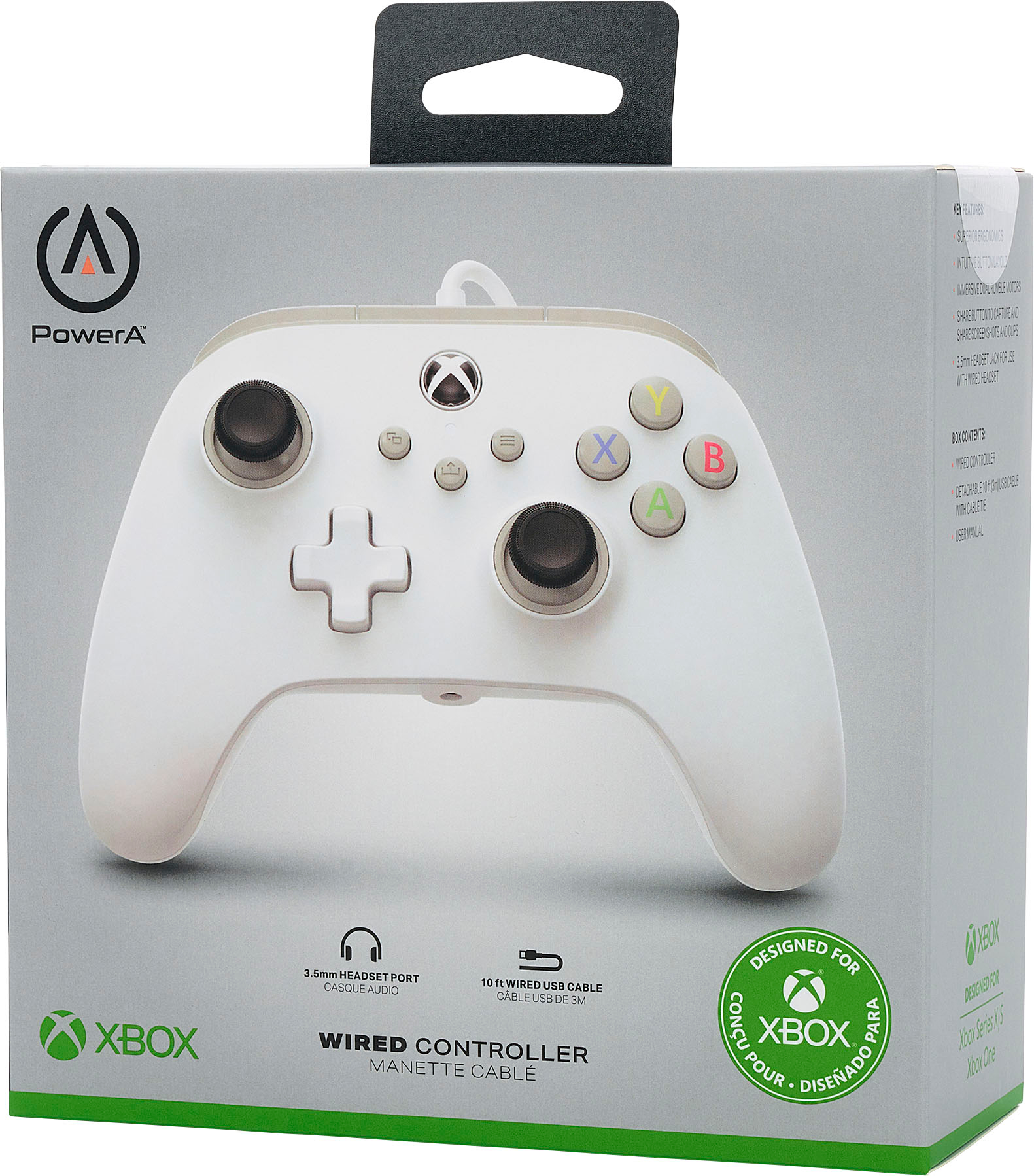 PowerA Xbox One Enhanced Wired Controller - White
