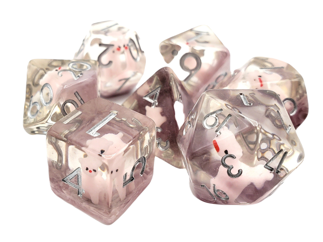 Animal Kingdom Dice - Pink Alpaca
