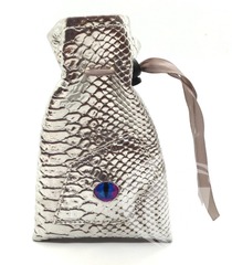 Dragon Eye Dice Bag - Silver Dragon