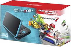 New Nintendo 2DS XL Black + Turquoise [Mario Kart 7 Pre-Installed]
