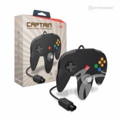Captain Premium Controller For N64 - Black