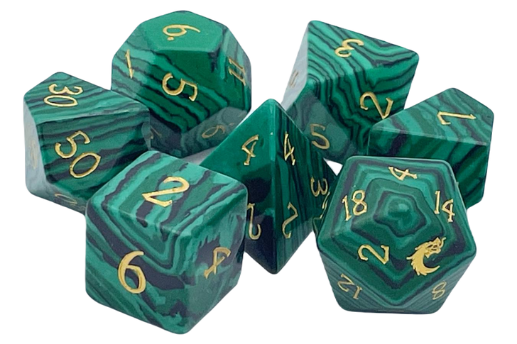 Gemstone Dice - Malachite