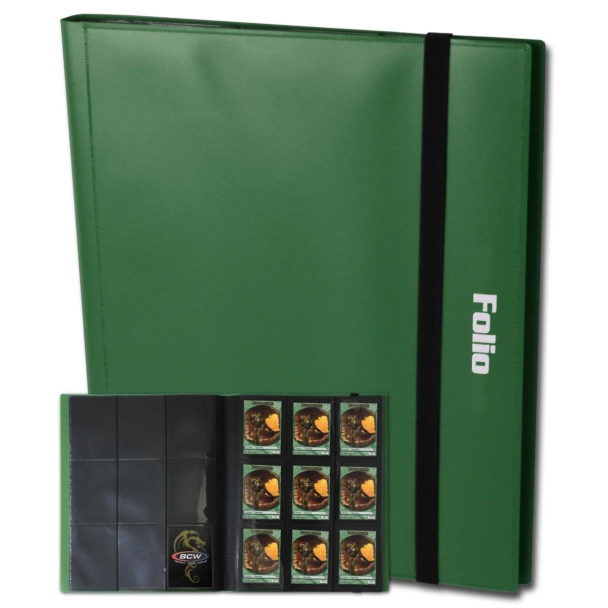 BCW 9 Pocket Folio Binder - Green