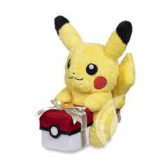 Pikachu with Gift Box Plush - 11 In.