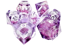 Sharp Edged Liquid Infused Dice - Amethyst Fury