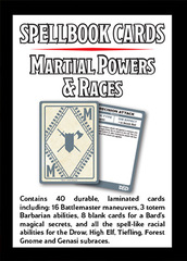 Dungeons and Dragons 5th Edition RPG: Spellbook Cards - Martial Powers & Races