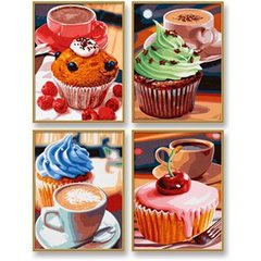 Masterpiece Quatro Painting by Numbers - Cupcakes