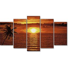 Masterpiece Polyptriptych Painting by Number - Caribbean Sunset