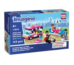 BricTek - Imagine - Ice Cream Truck & Table - Ages 6+