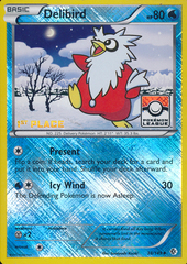 Delibird - 38/149 - 1st Place Crosshatch Holo Pokemon League Froakie / Xerneas Season League Challenge Promo