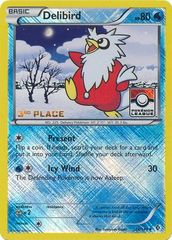 Delibird - 38/149 - 3rd Place Crosshatch Holo Pokemon League Froakie / Xerneas Season League Challenge Promo